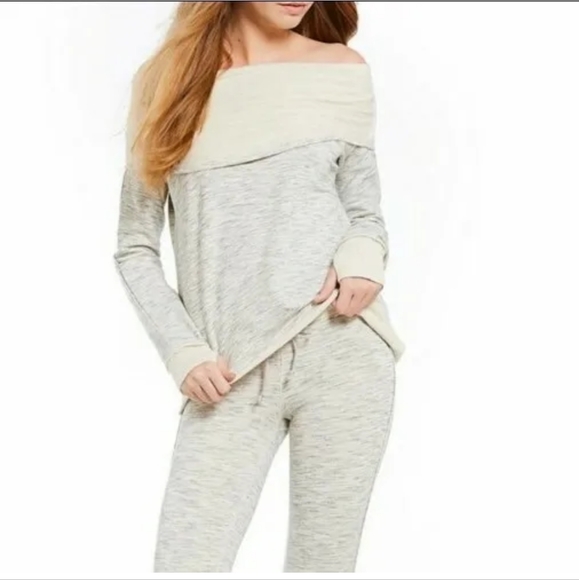 Free People FP Movement Womens Over It Pullover Knit Top Gray CowlNeck XS NEW - Picture 1 of 11